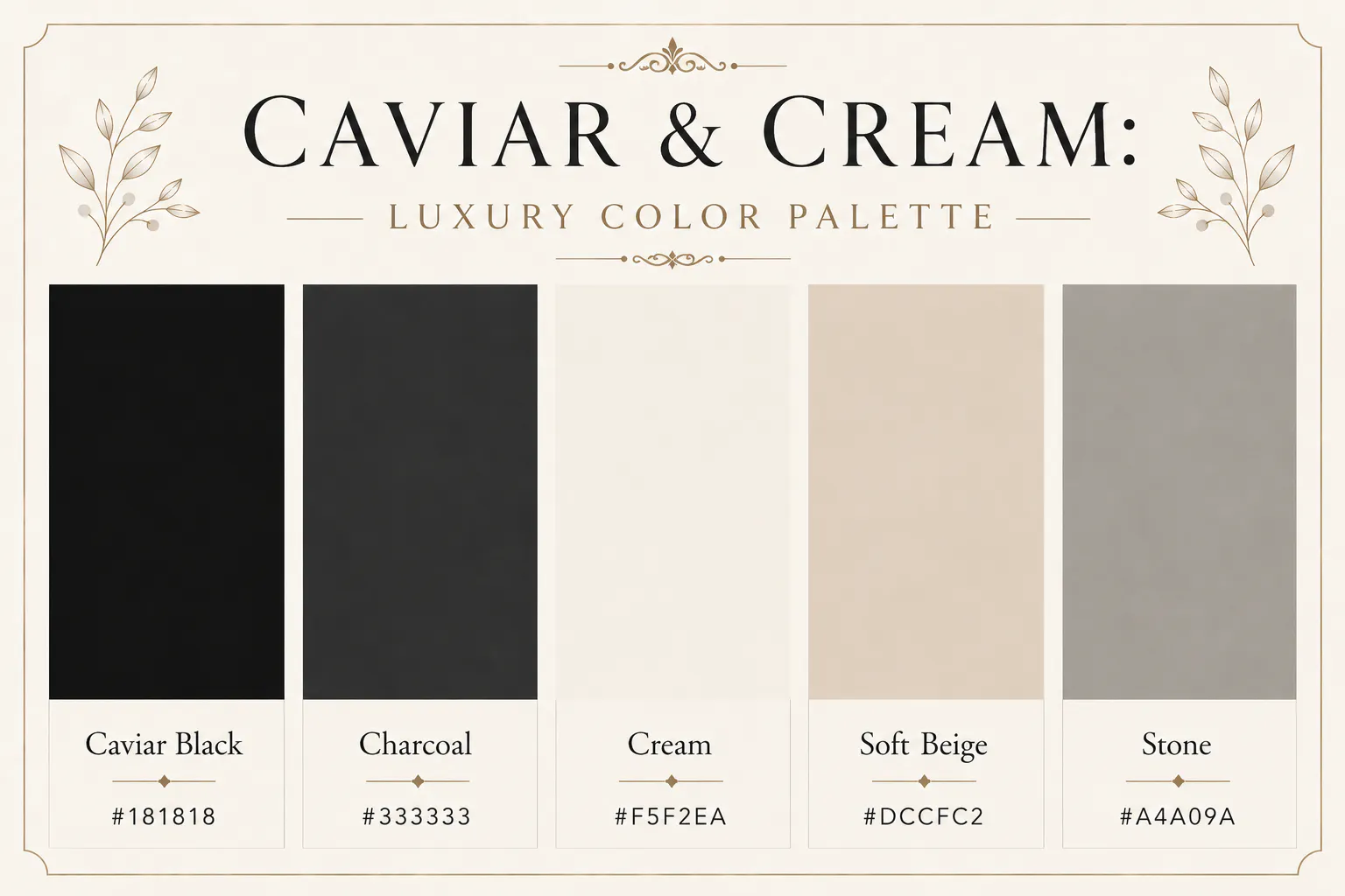 luxury color palette