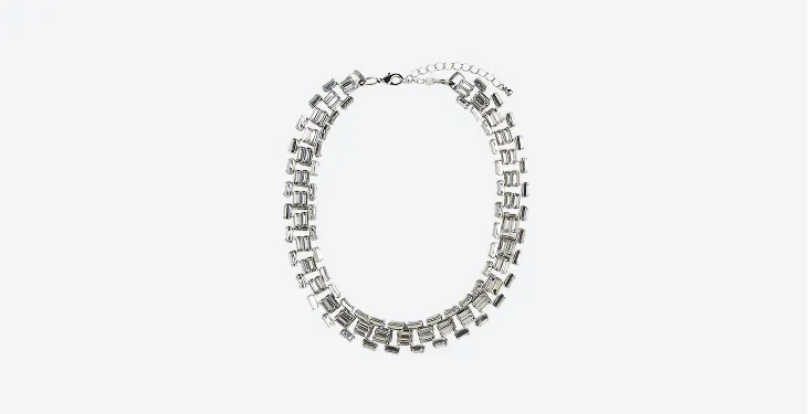 A necklace on a clean background
