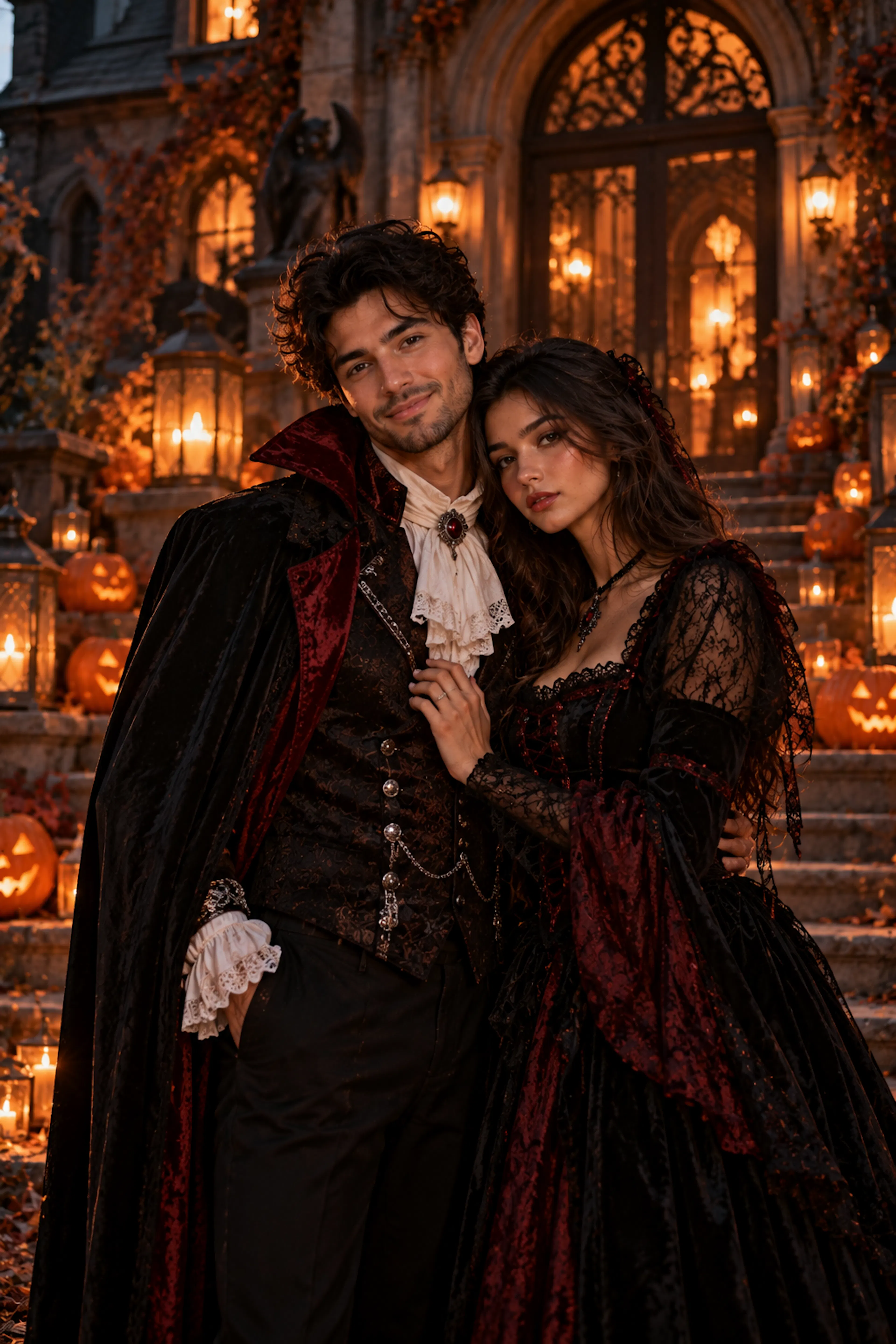 halloween couple ai image
