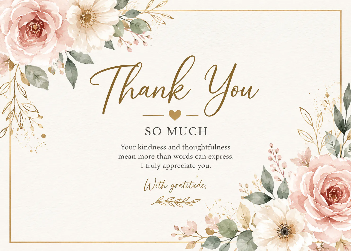elegant thank you card