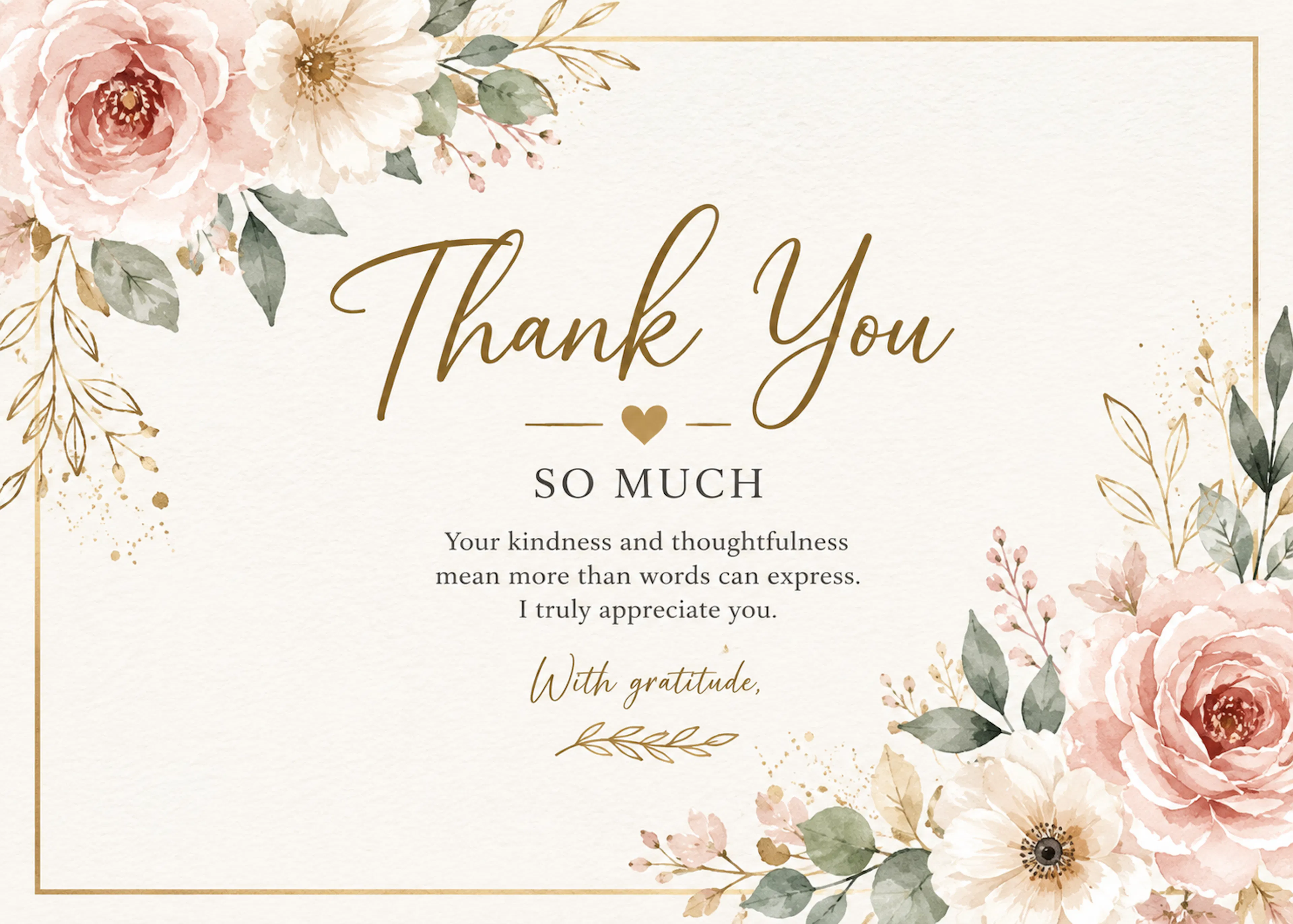 elegant thank you card