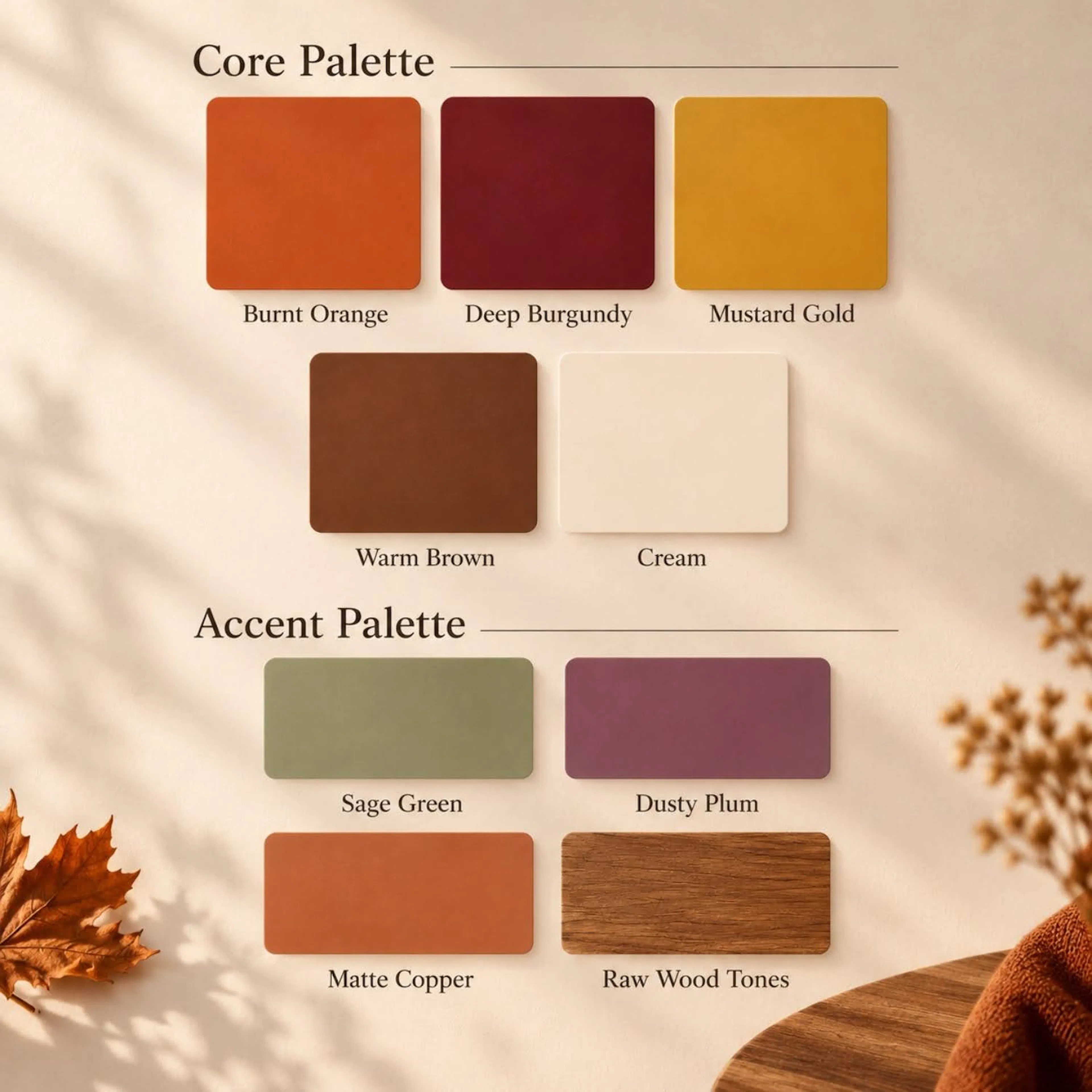 Color Palettes That Read as Thanksgiving