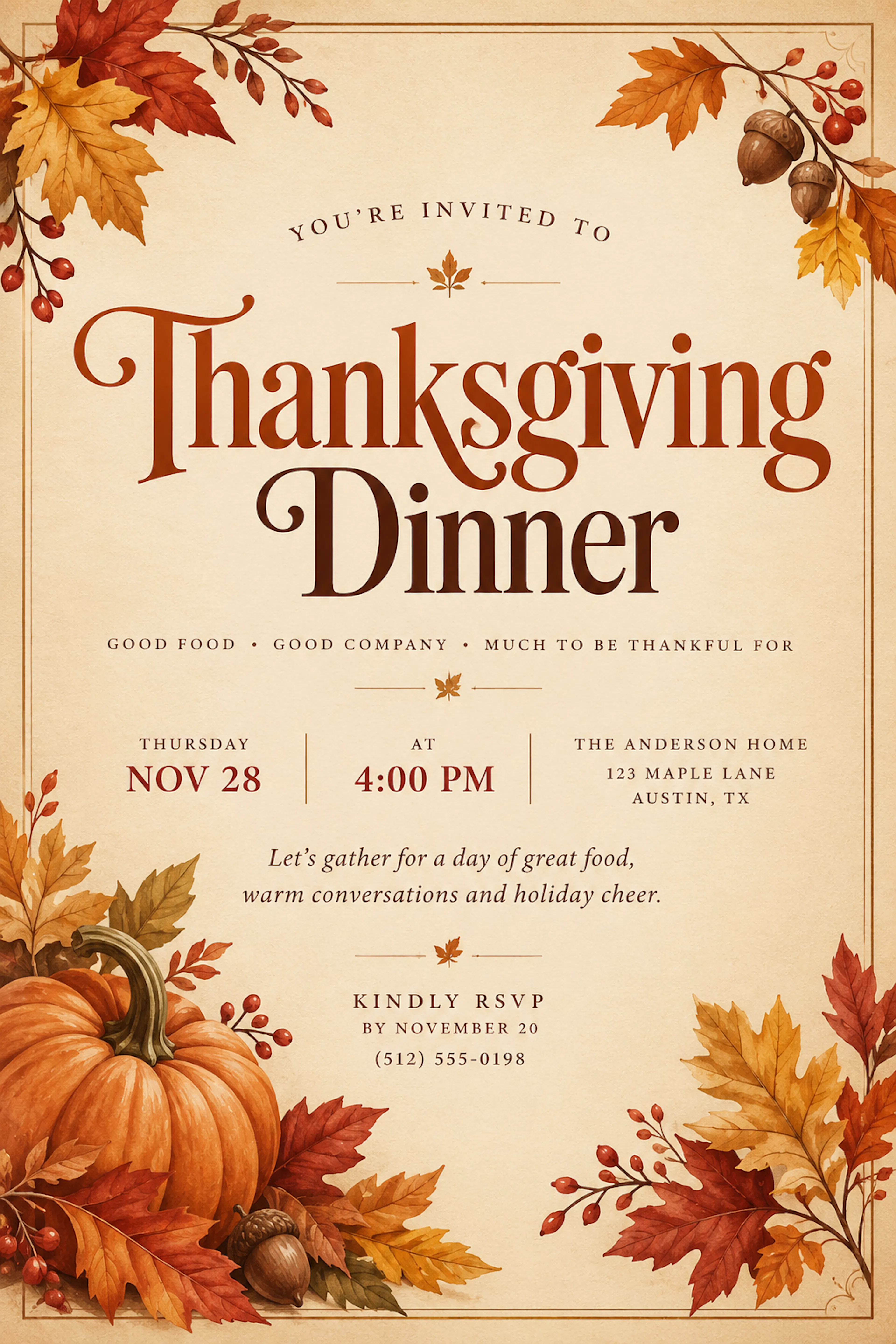 classic thanksgiving template