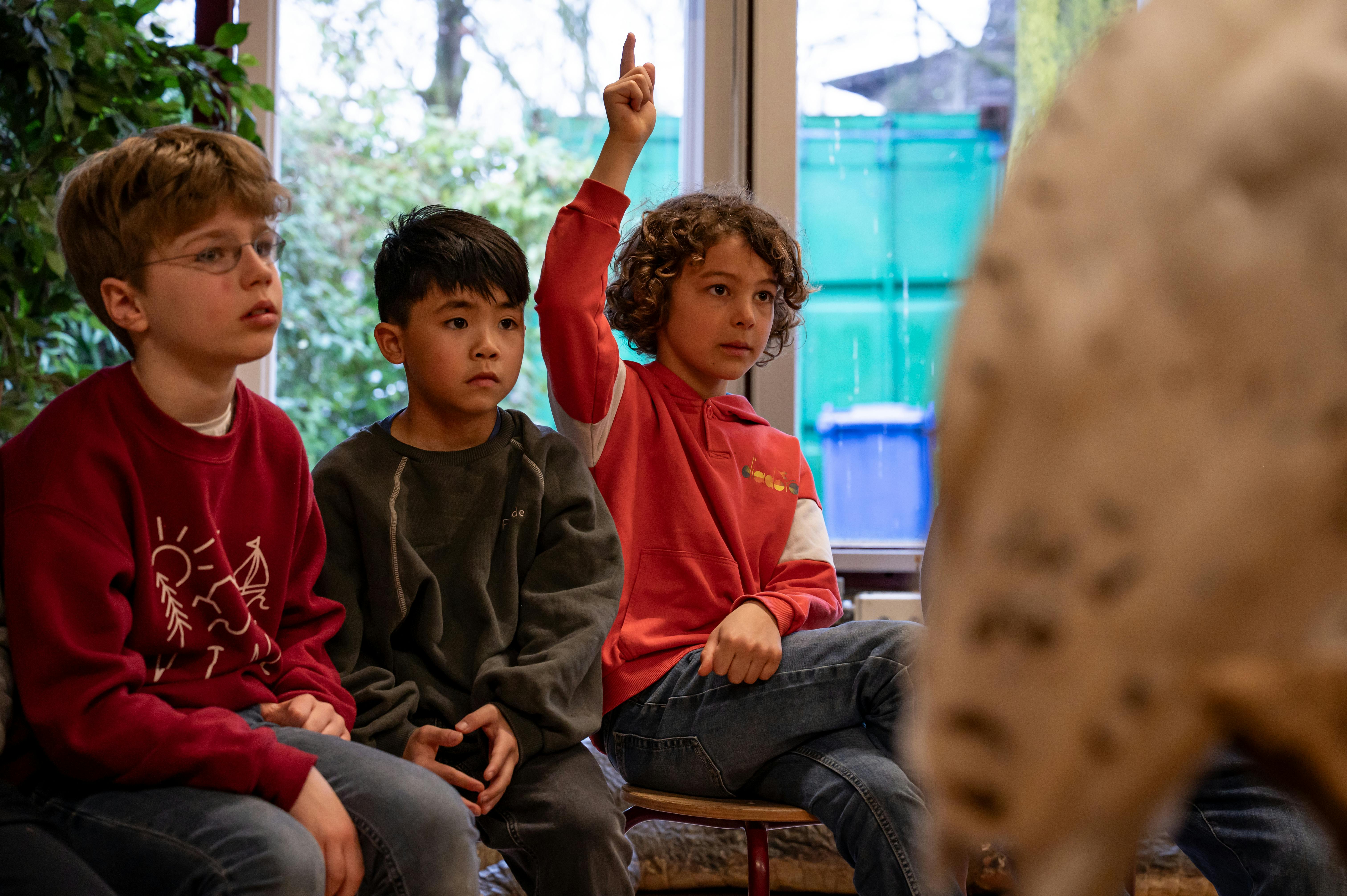 Kinderen in les
