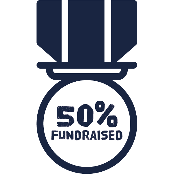 50% fundraised badge