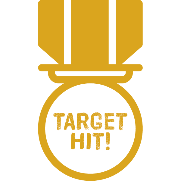 Target hit badge