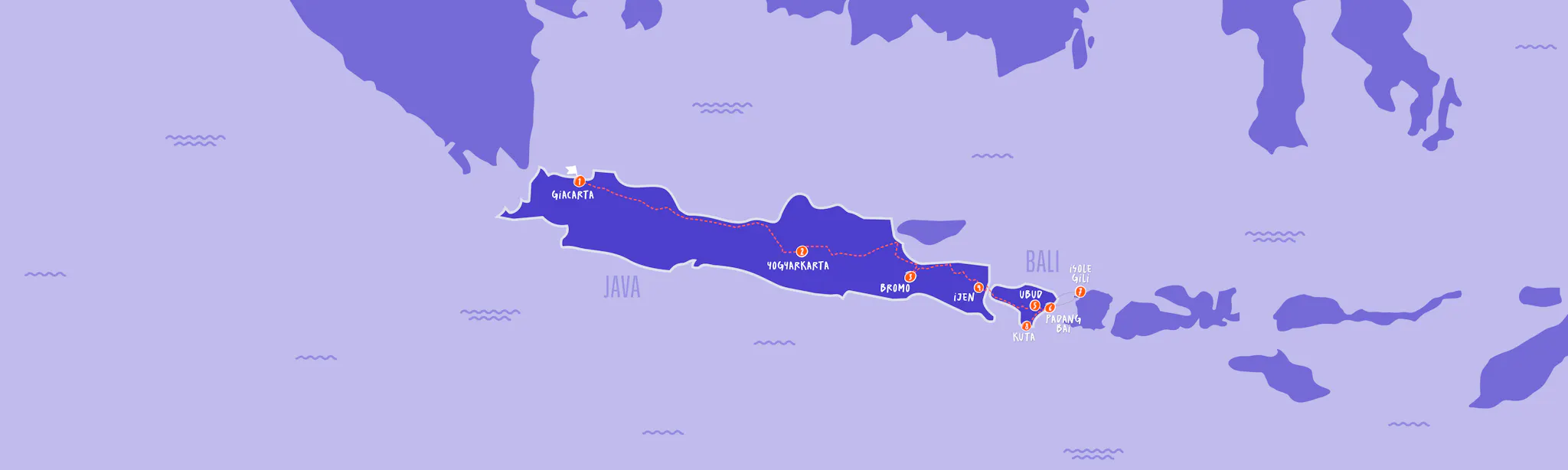 Itinerario del viaggio Giava e Bali