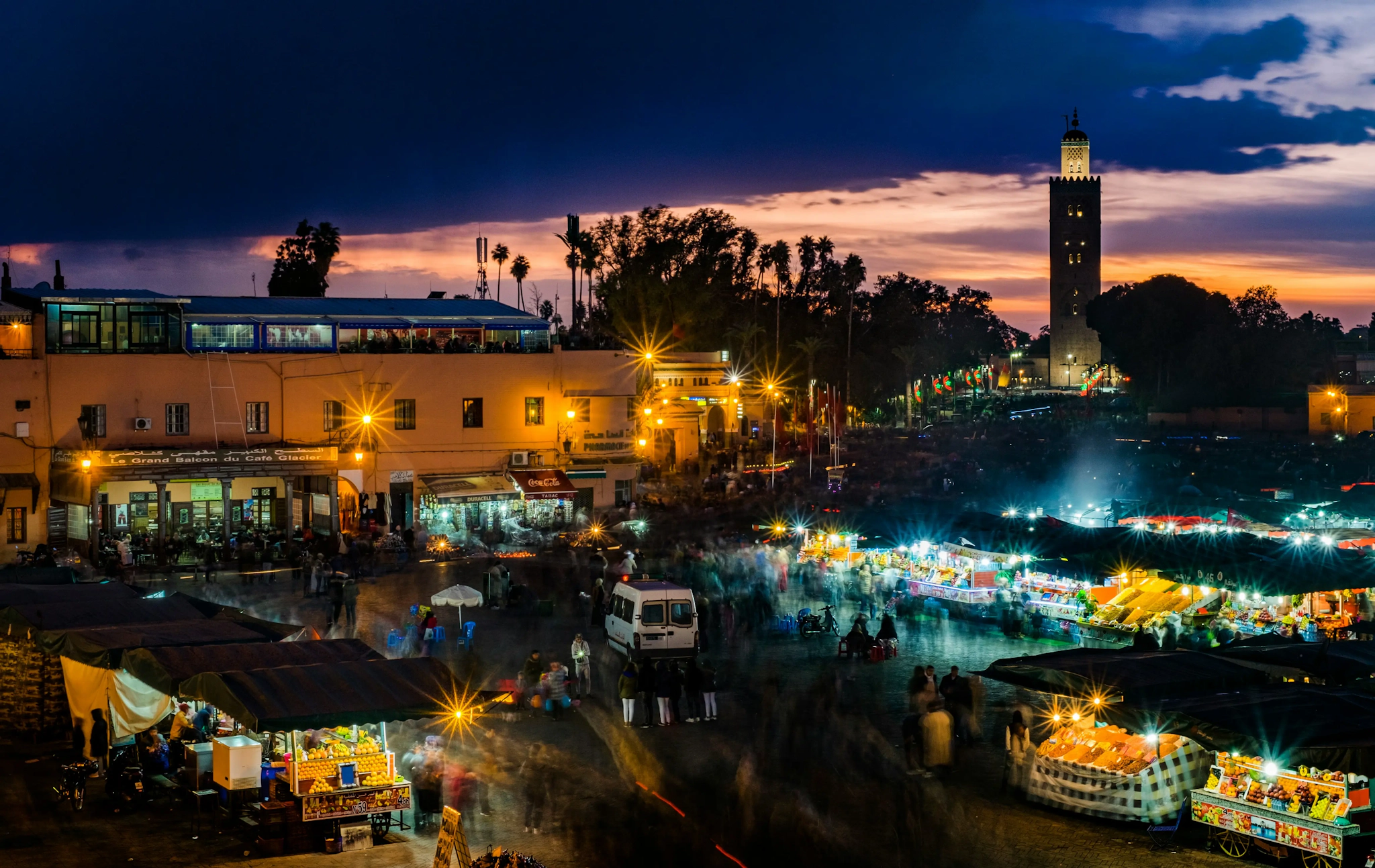 Le luci di Marrakech alla sera