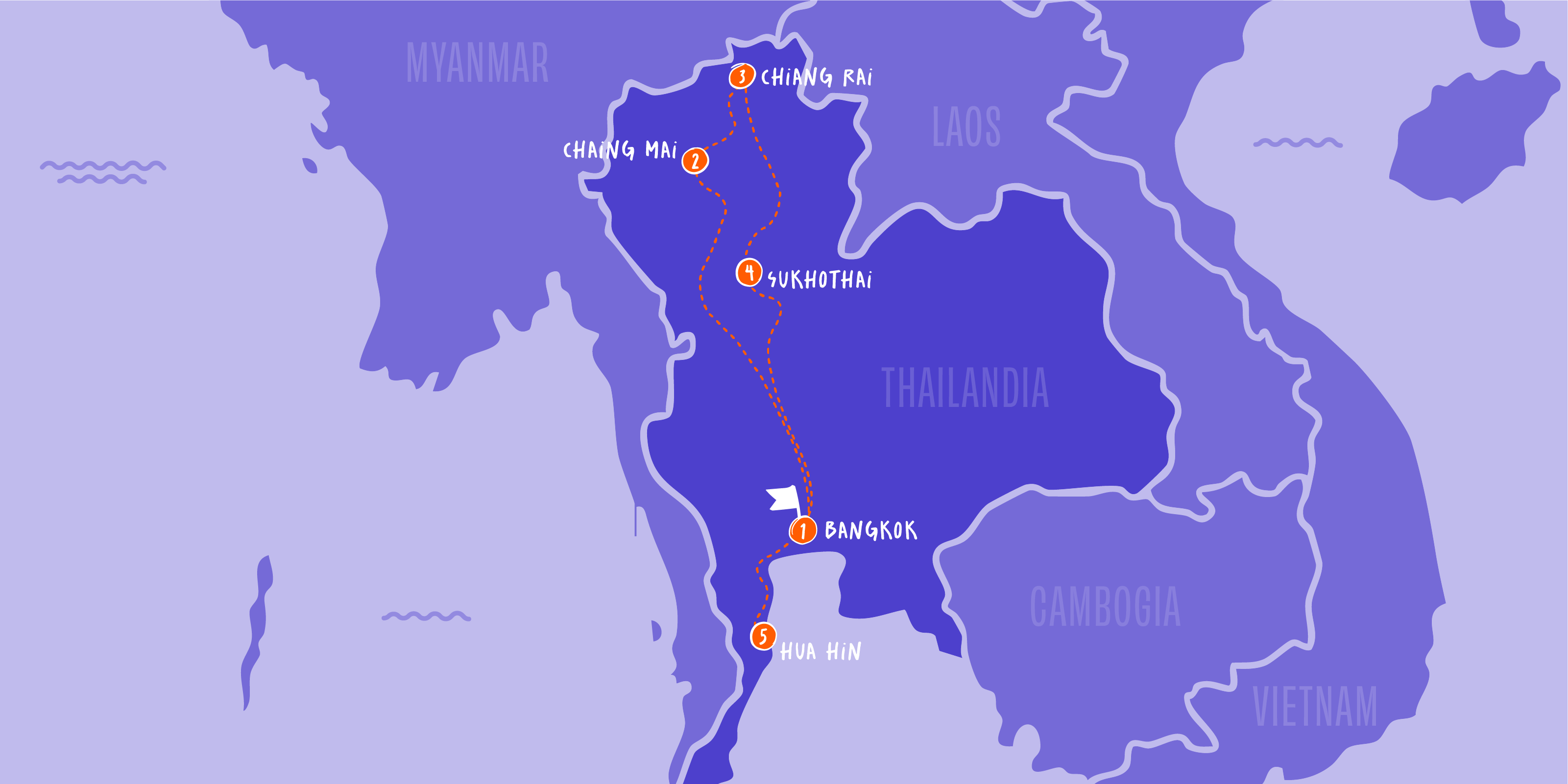 Mappa Thailandia