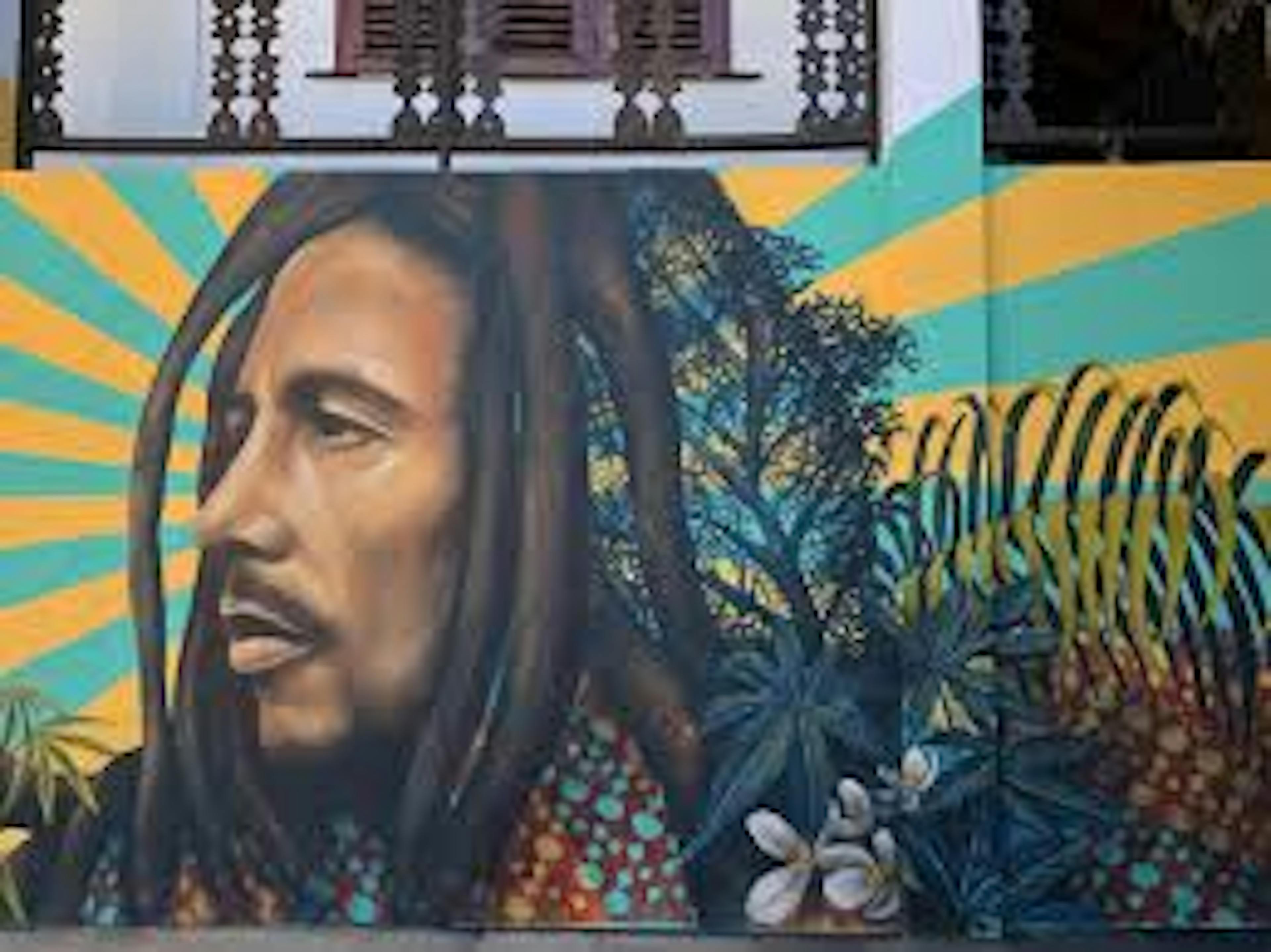 Murale nella casa natale di Bob Marley