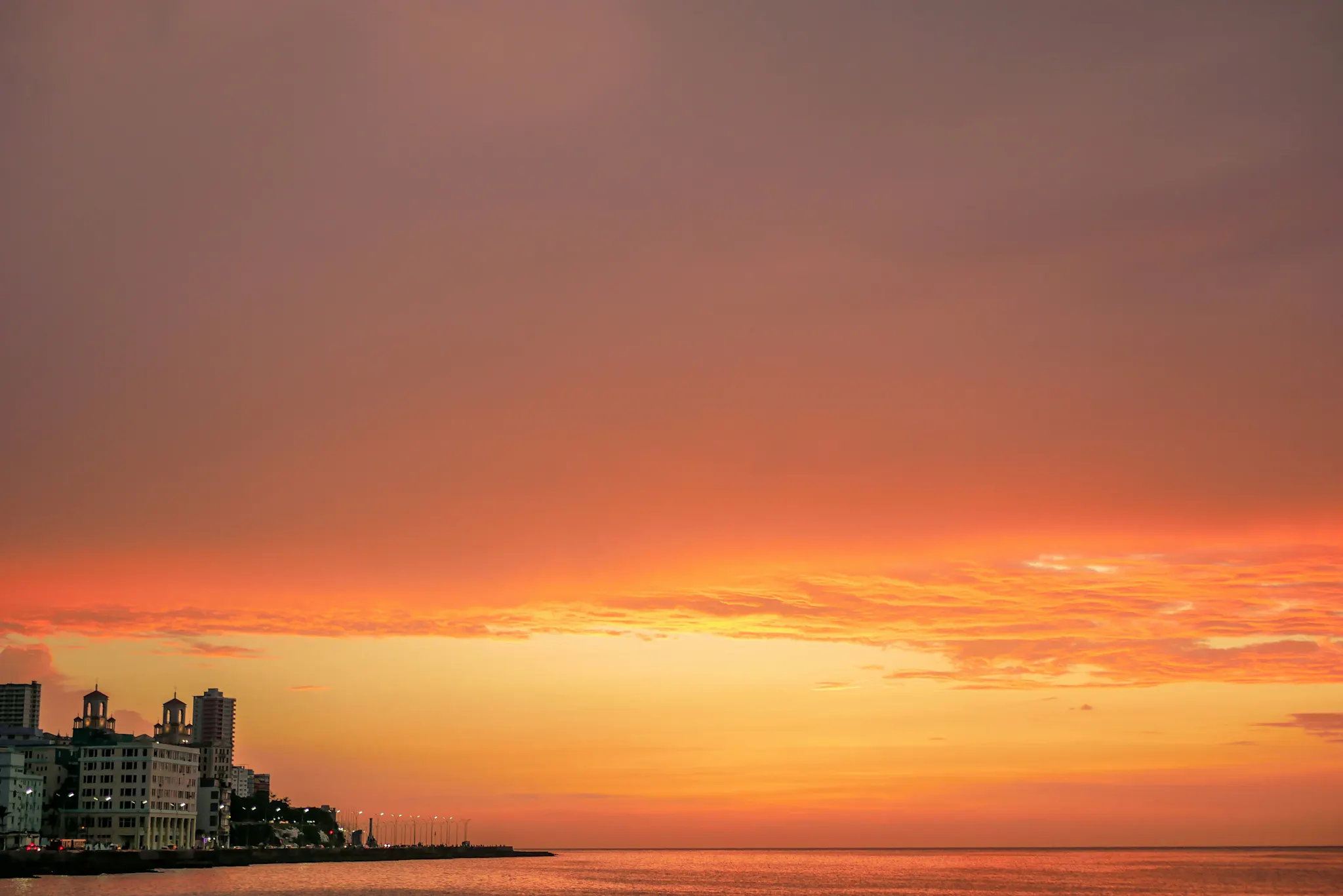Tramonto e sera a l'Havana