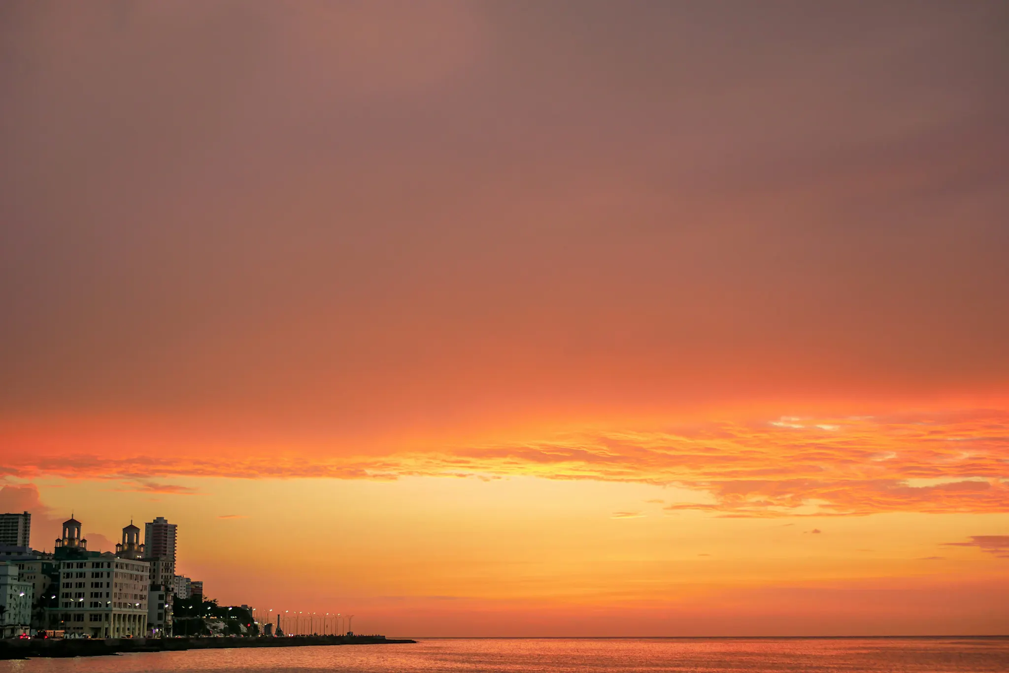 Tramonto e sera a l'Havana