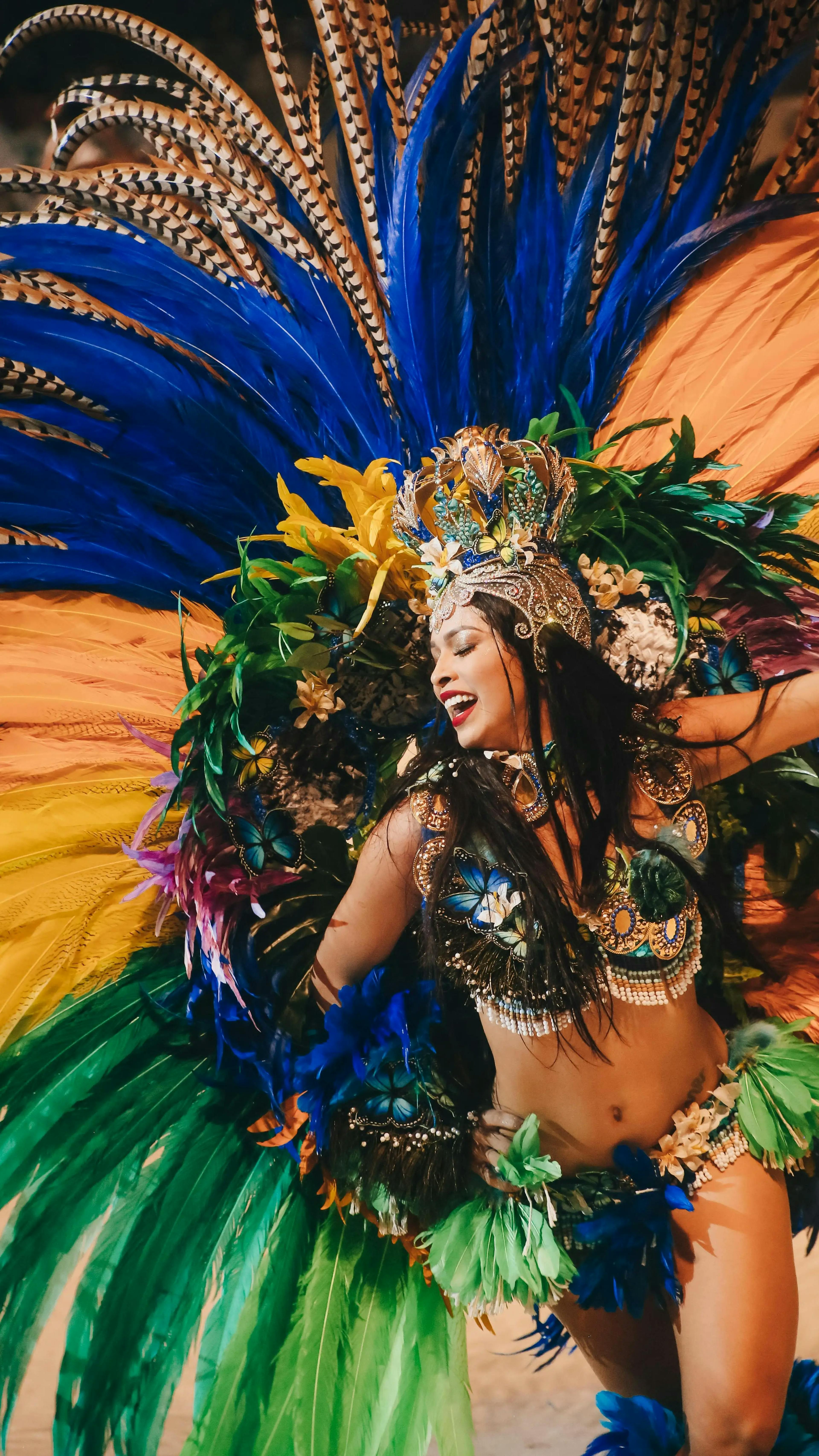 Una danzatrice di Samba al Carnevale di Rio 