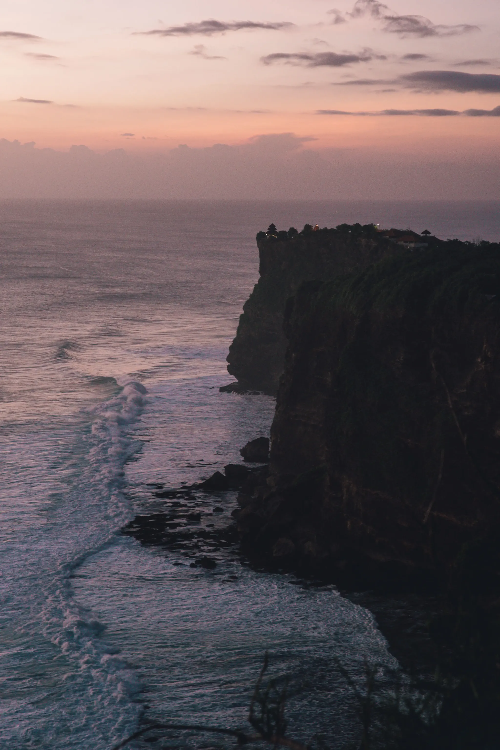 Veduta di un tramonto a Bali