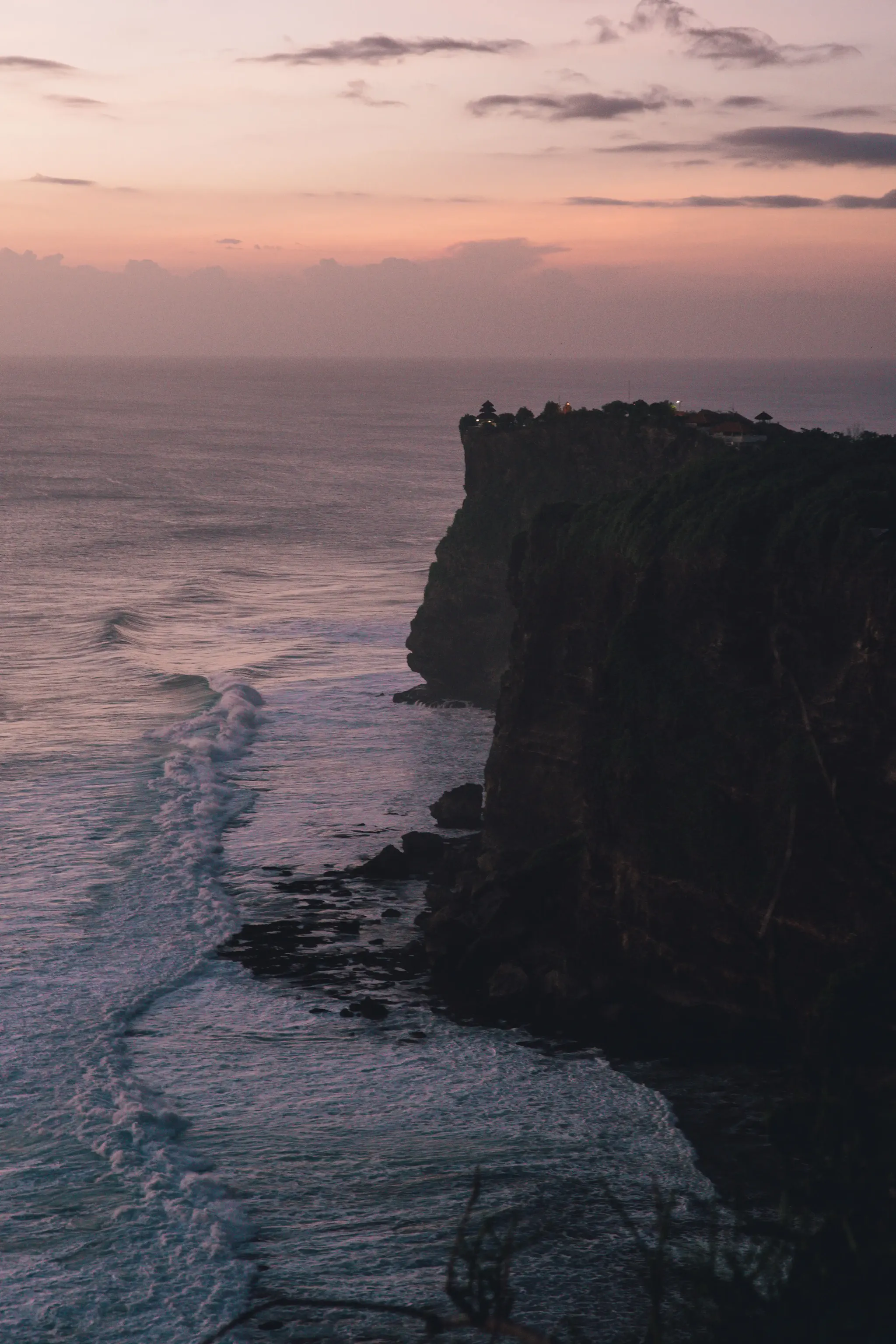 Veduta di un tramonto a Bali