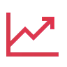 Icon of graph pointing up