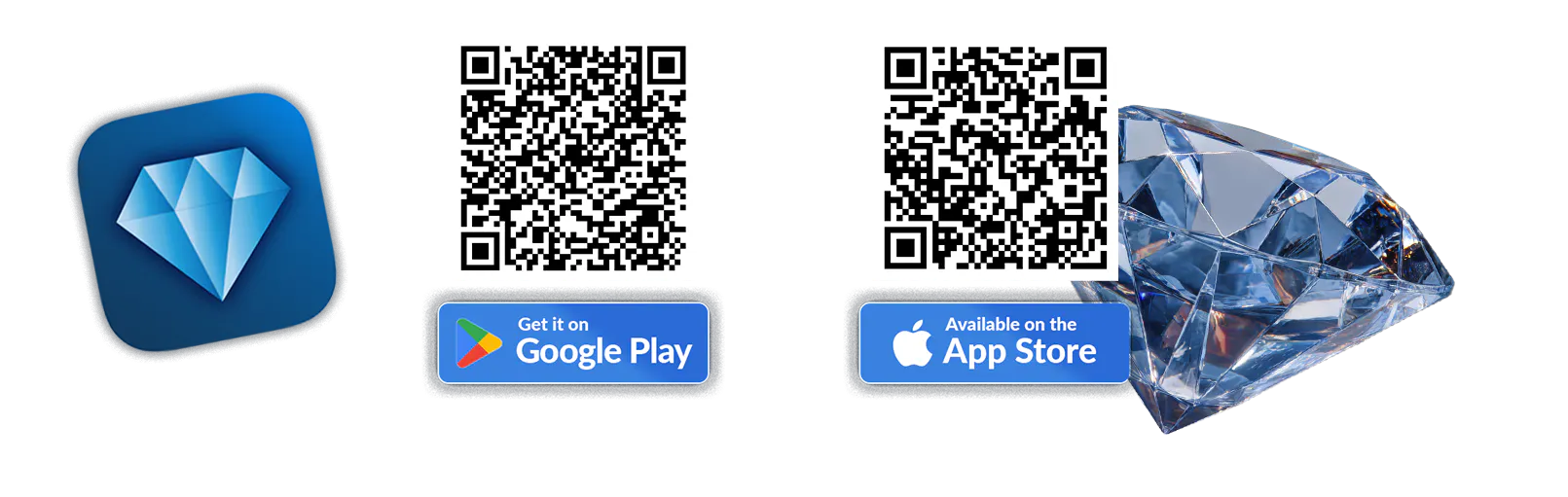 QR codes IOS & Android - App Store - Google Play Store