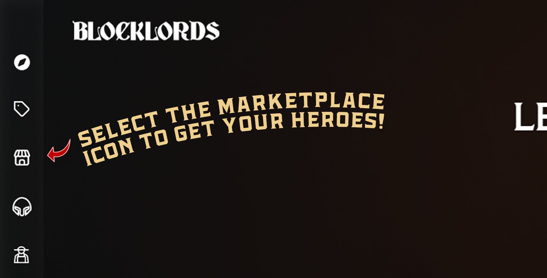 BLOCKLORDS marketplace navigation 