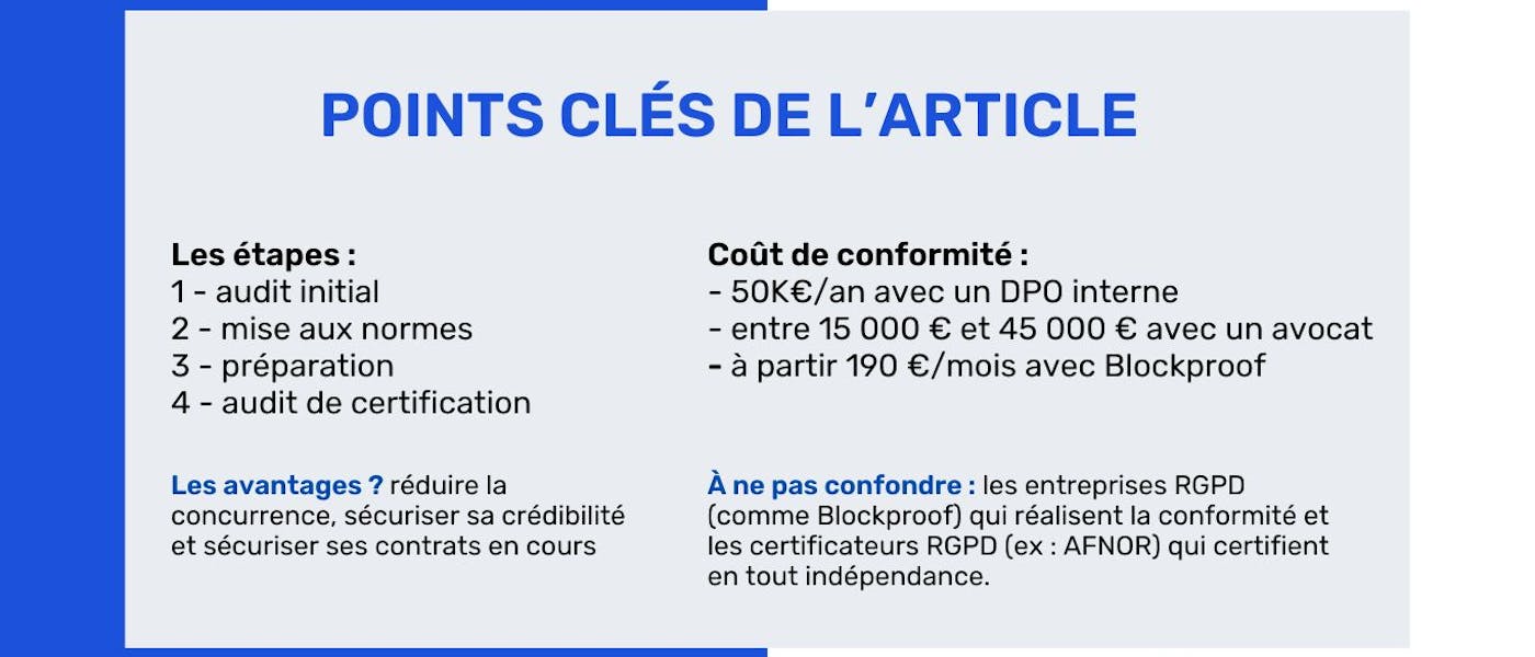 Certification RGPD : comment l'obtenir pour mon entreprise ?