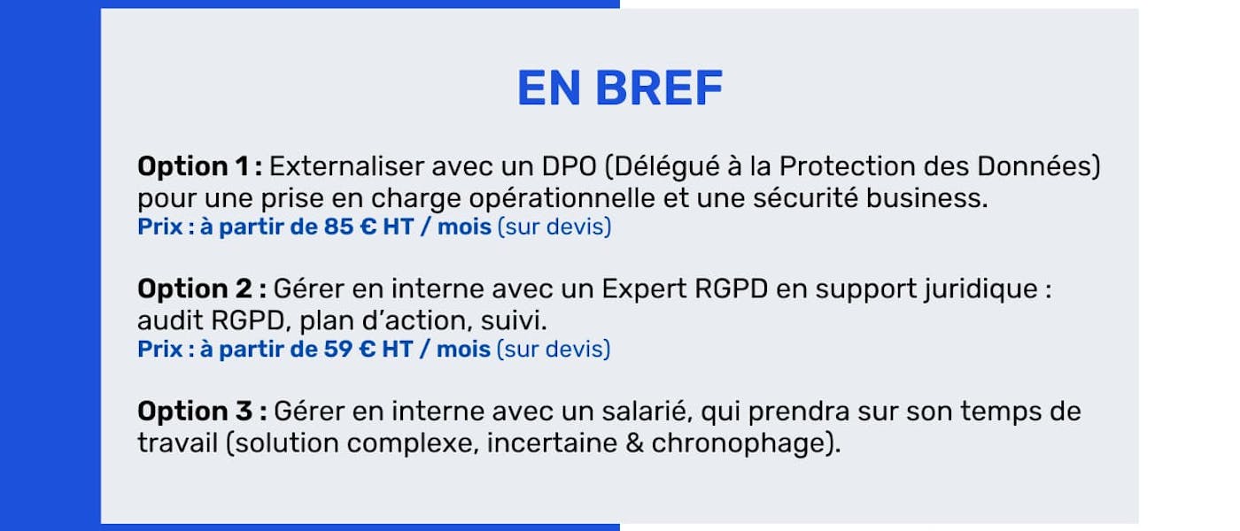 Mise en place du RGPD en PME : les options de la Direction