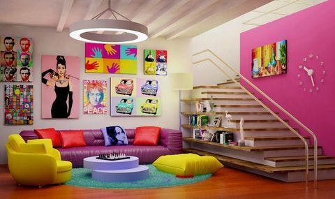 Duplex con estilo pop art 