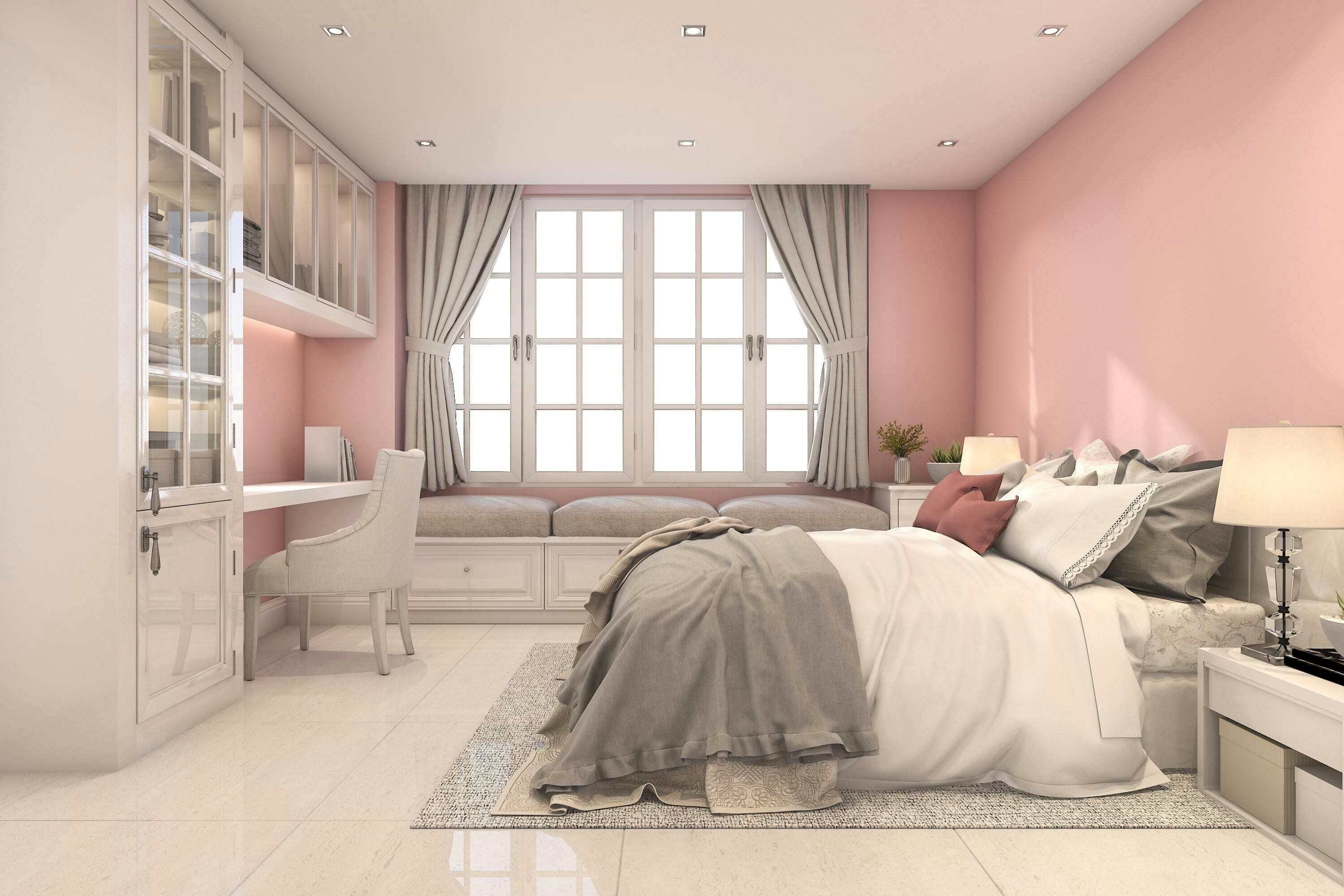 El color rosa pastel es perfecto para las habitaciones más infantiles de la casa.