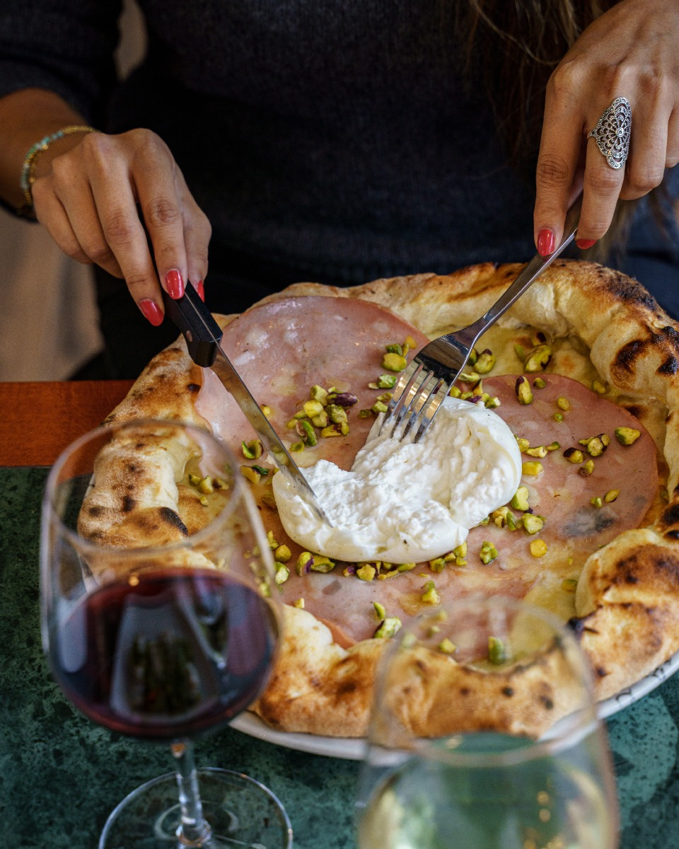 Pizza à la burrata