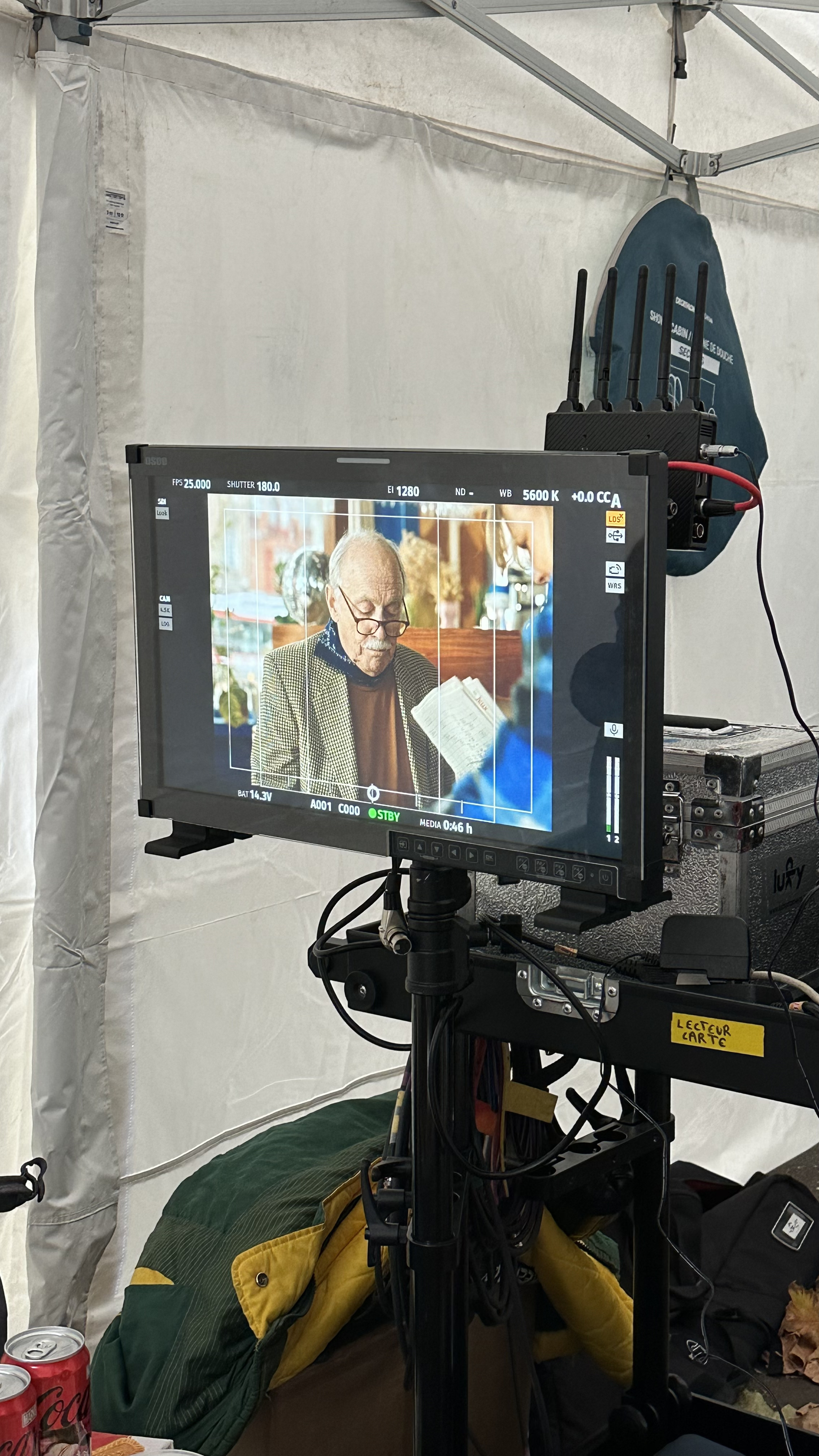 Ecran de production de cinéma