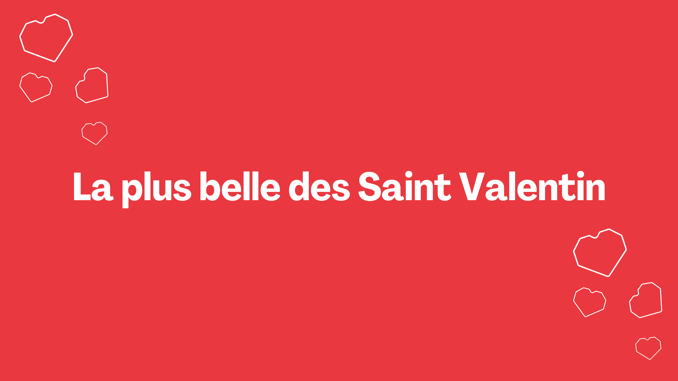 Phrase St Valentin sur fond rouge