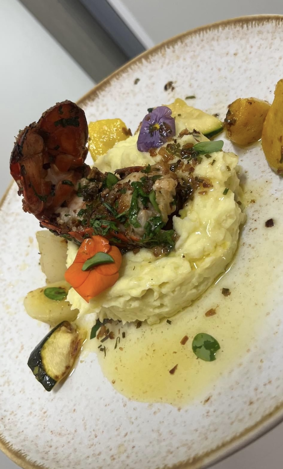 Purée servie dans une assiette
