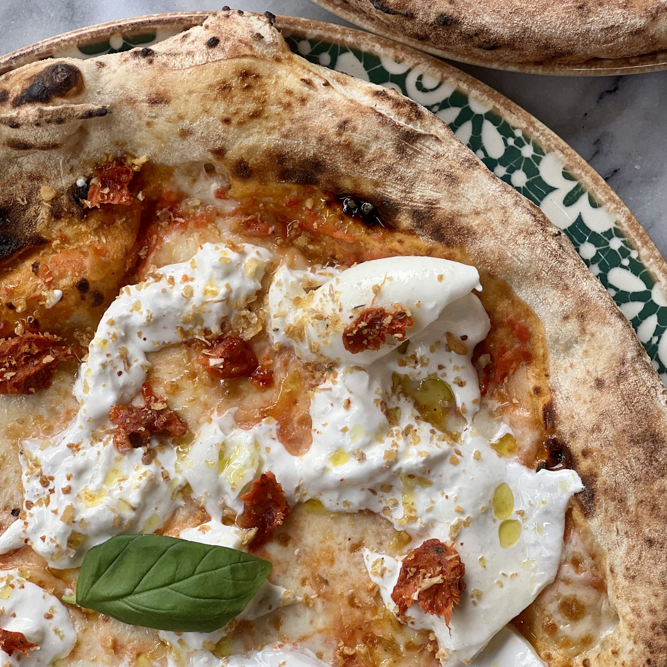 Focus sur une pizza