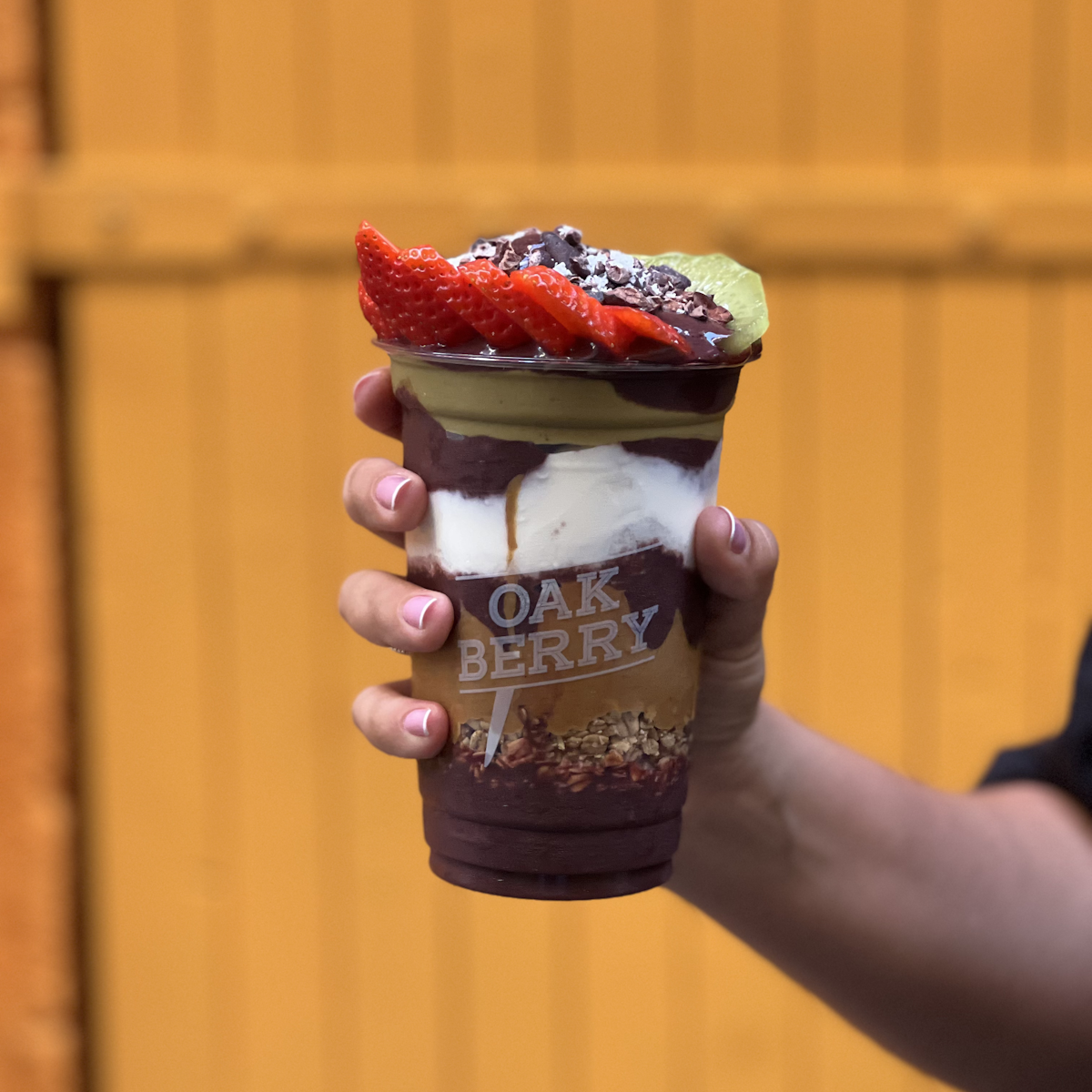 main tenant un açaí bowl