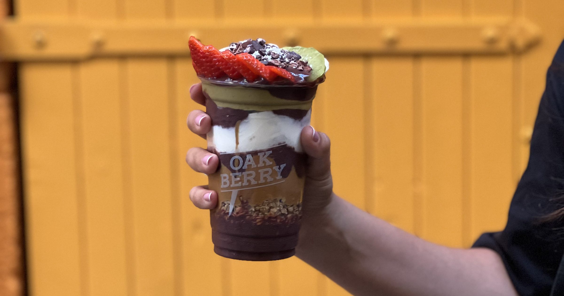 Main tenant un açaí bowl
