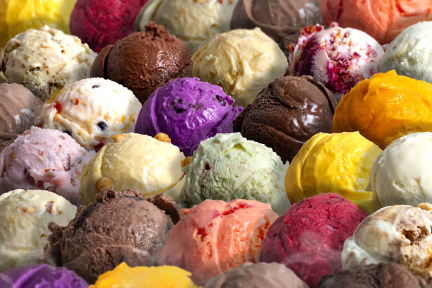 Plusieurs boules de glaces 