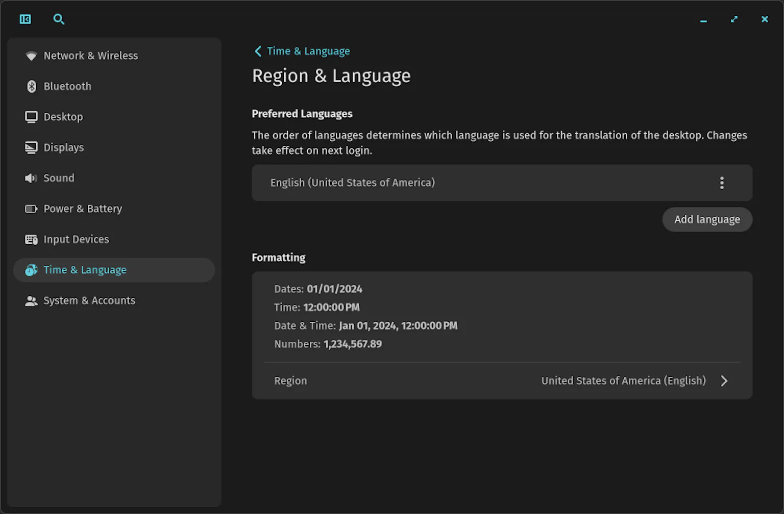 Z0-uSJbqstJ98AgZ_Region%26Languagealpha Rilasciata la Alpha 4 di COSMIC: arriva l'applet per l'accessibilità