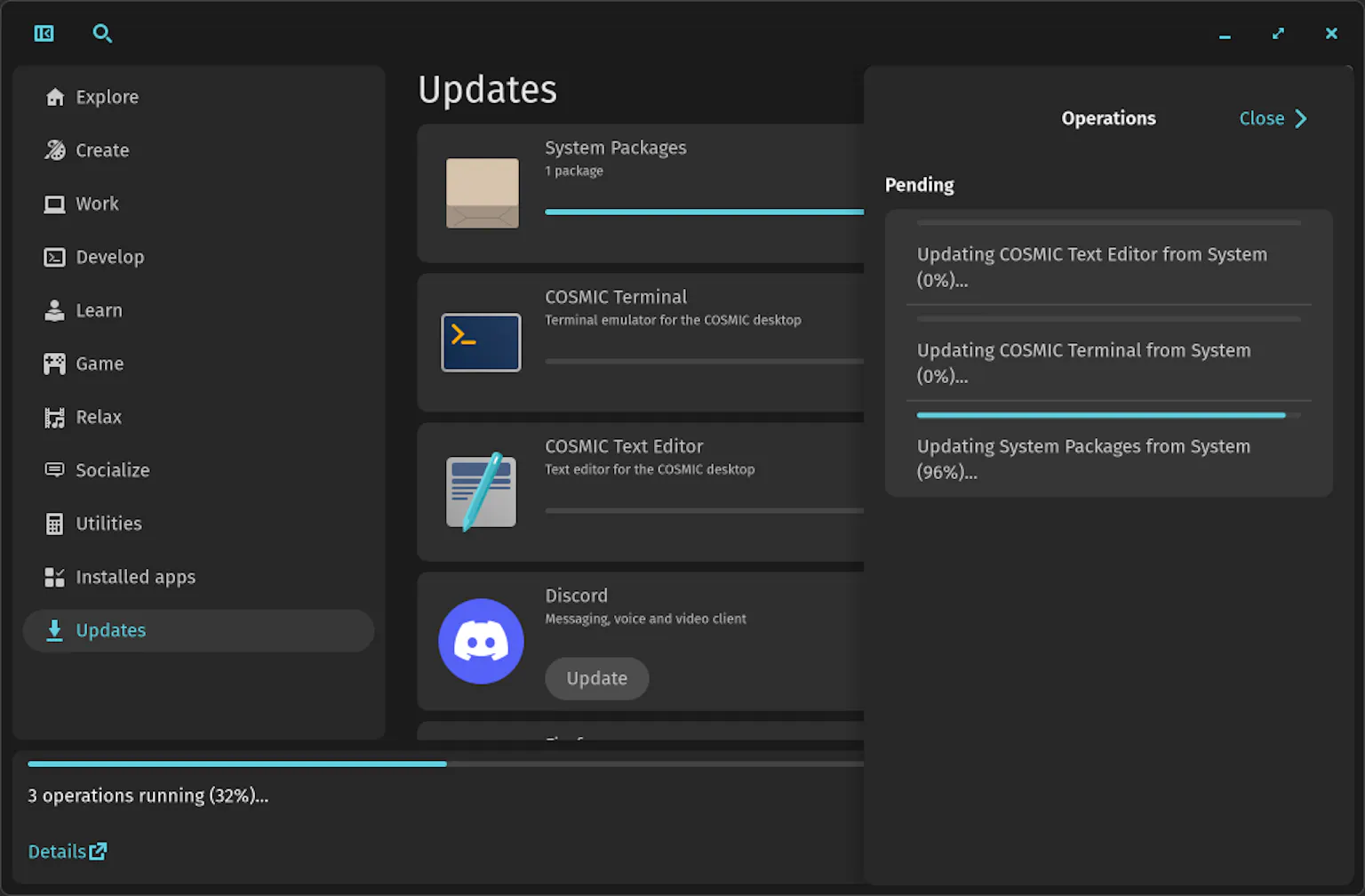 Z0-vlJbqstJ98Agi_COSMICStoreoperationscontextmenu Rilasciata la Alpha 4 di COSMIC: arriva l'applet per l'accessibilità