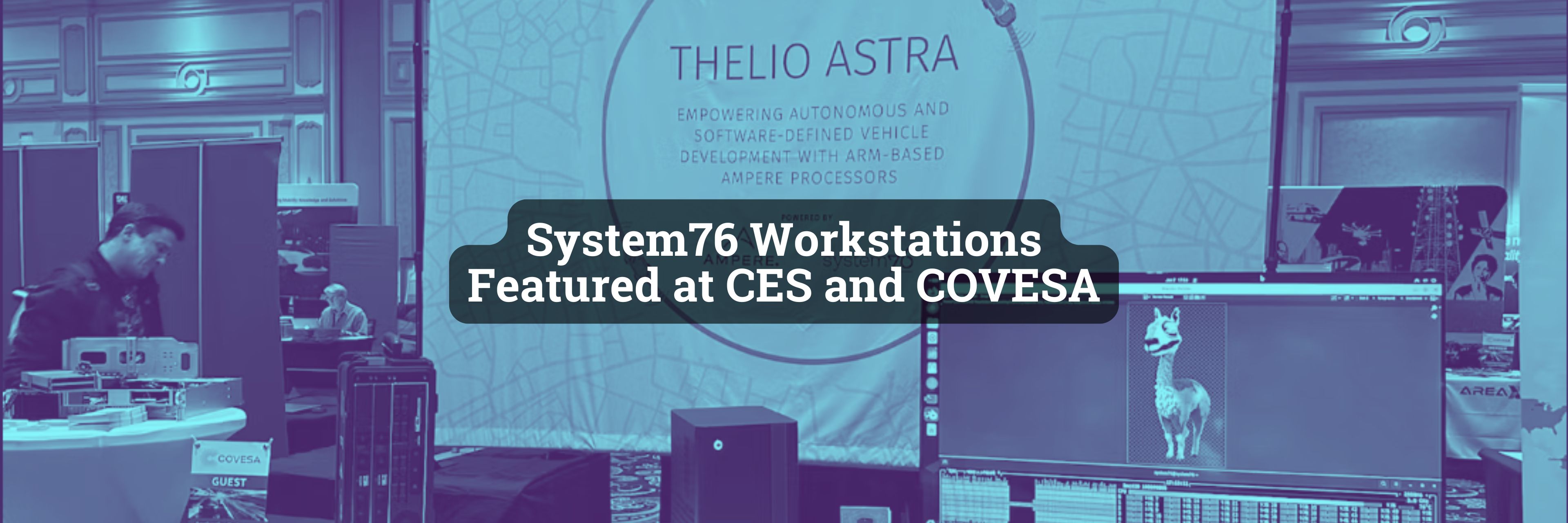System76 was chosen to be featured as new tech at CES. Powerful AI demos were on display. 