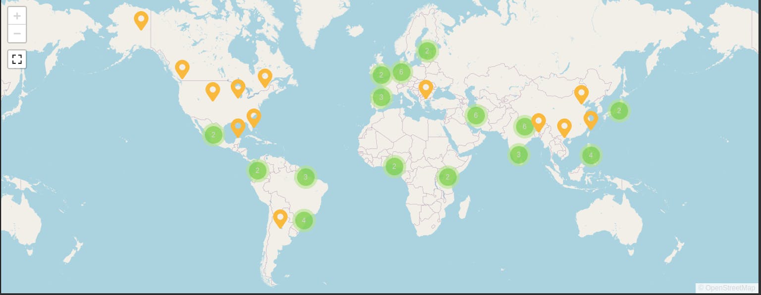 World Map of Software Freedom Events
