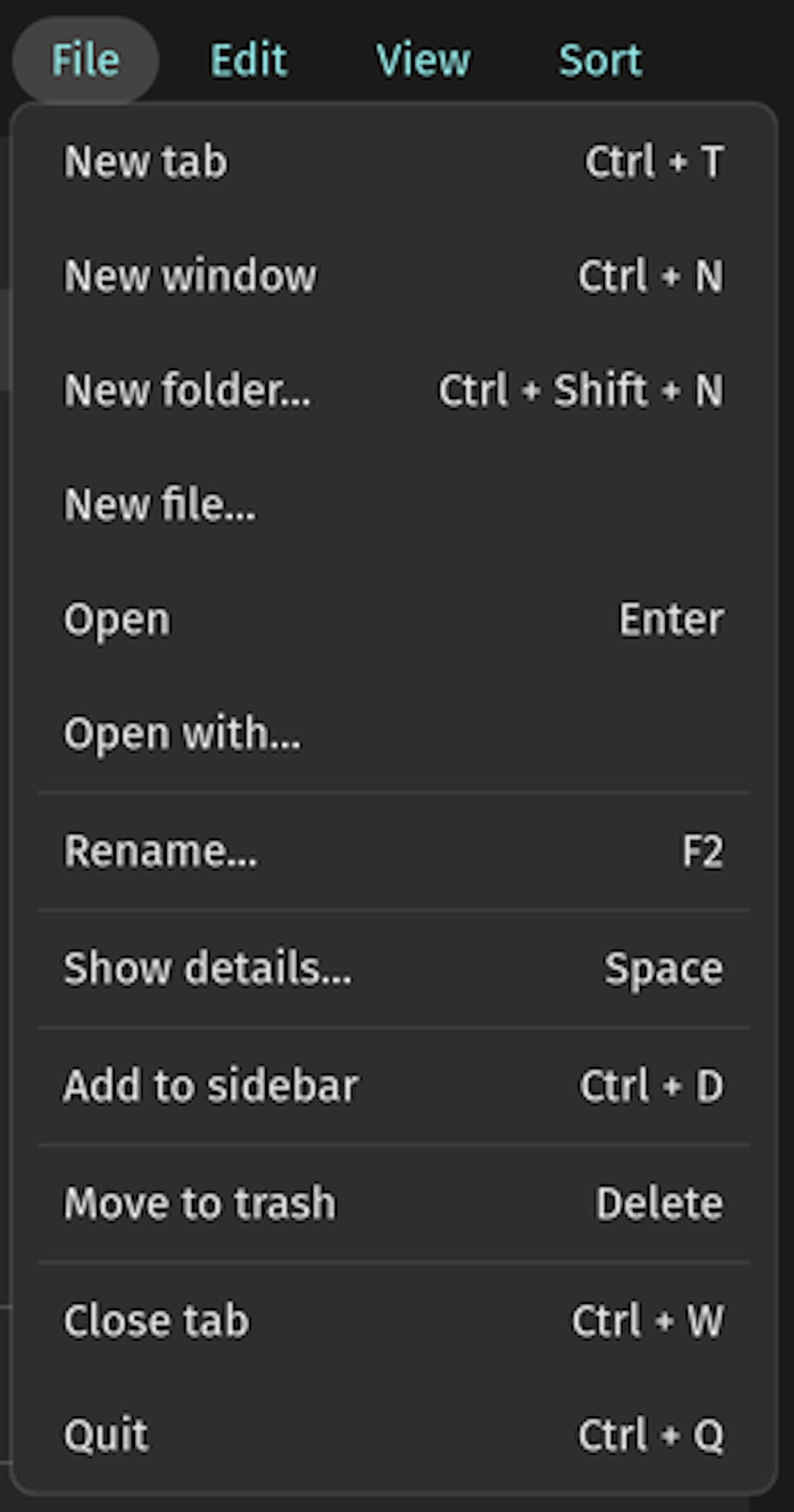 Alpha 2 COSMIC Files File Menu