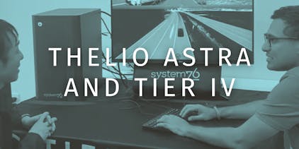 Two Tier IV experts discuss their latest simulation at a Thelio Astra workstation setup.