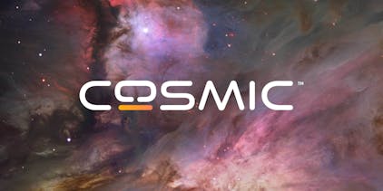 COSMIC header with outer space background