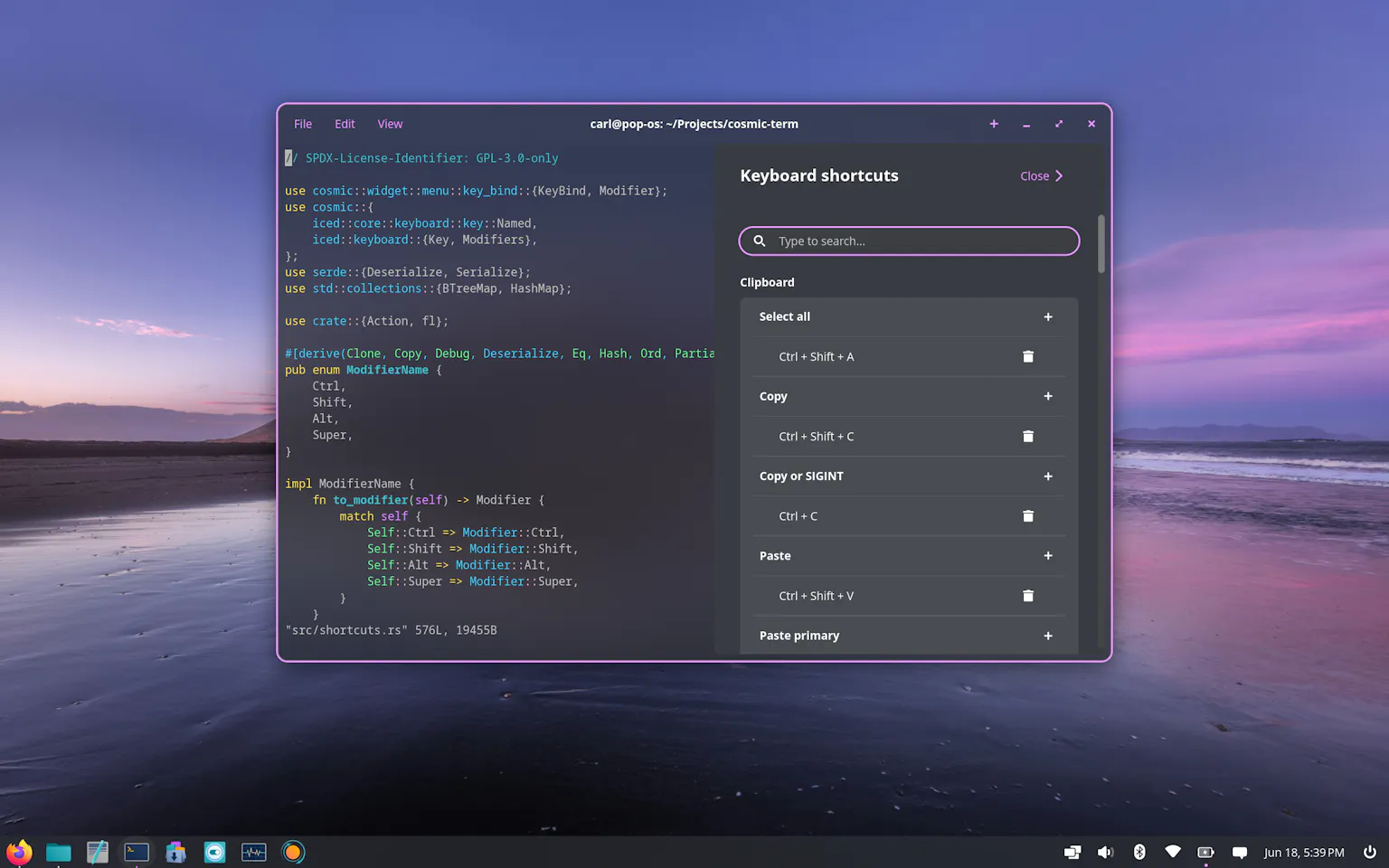 New COSMIC Terminal Features