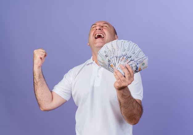 Hombre sorprendido con dinero