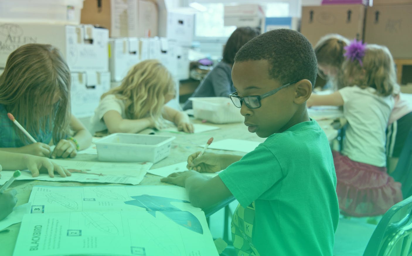 Niños en la escuela