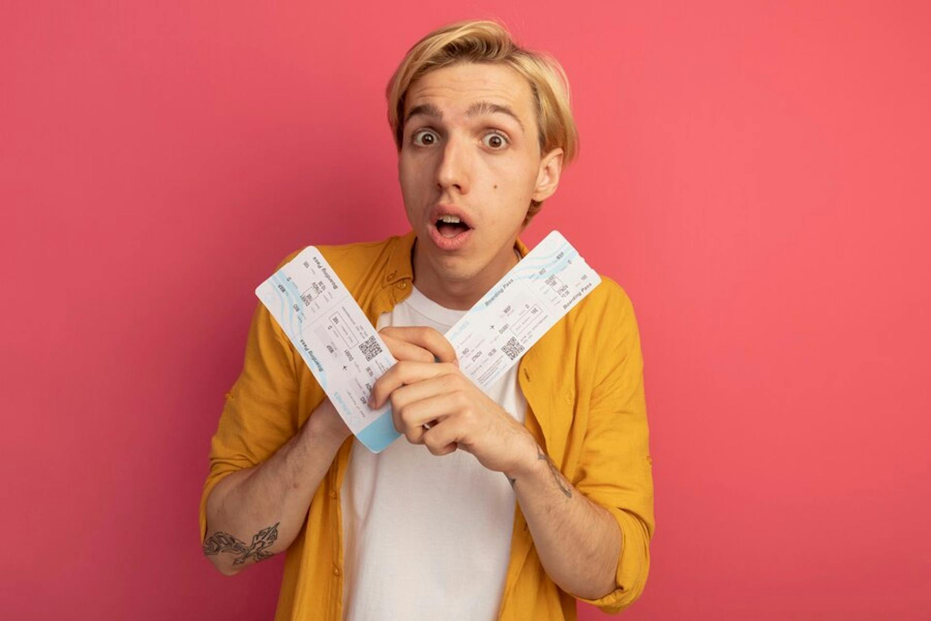 Teen holding lottery ticket