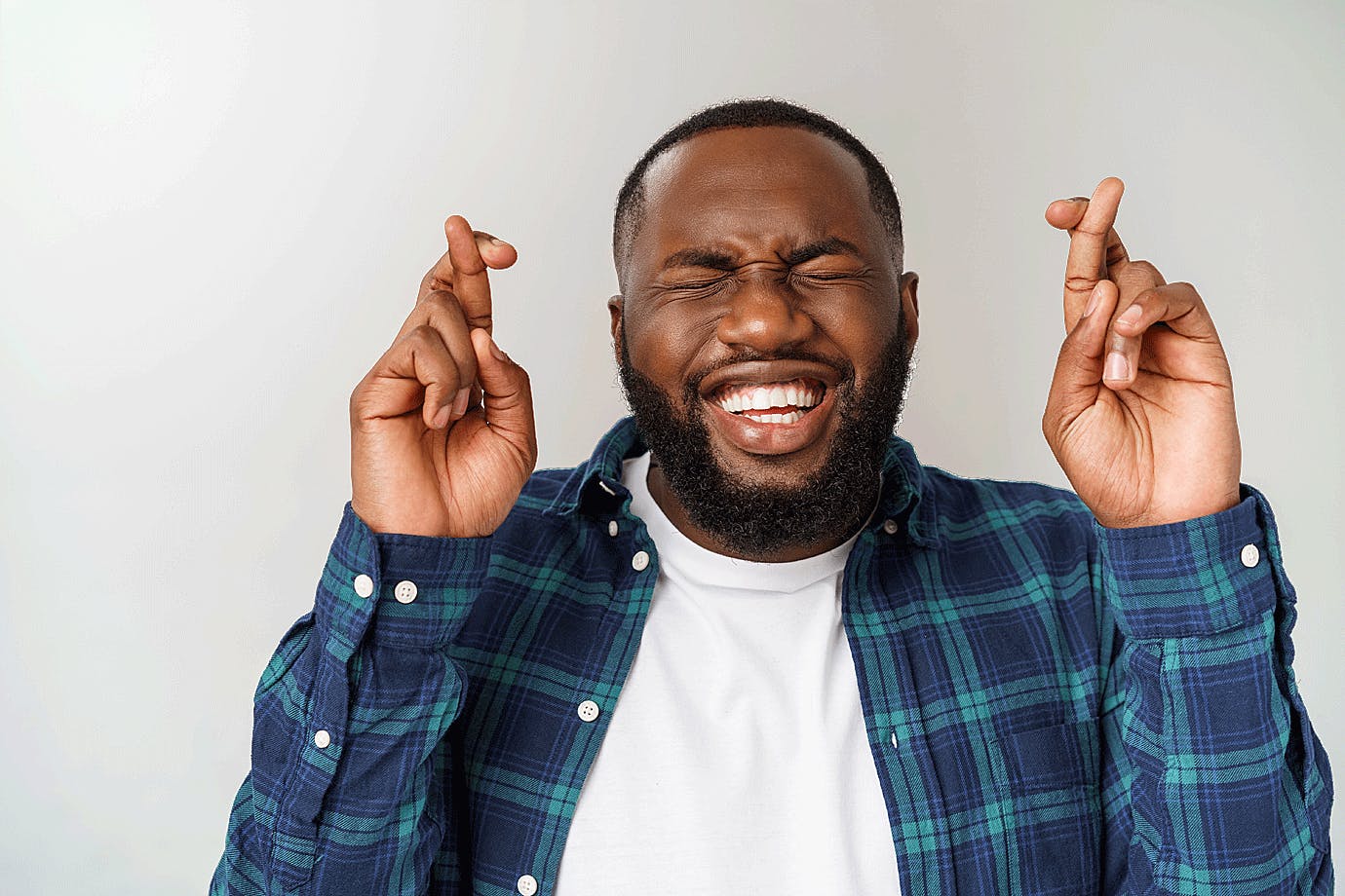 Man cheering
