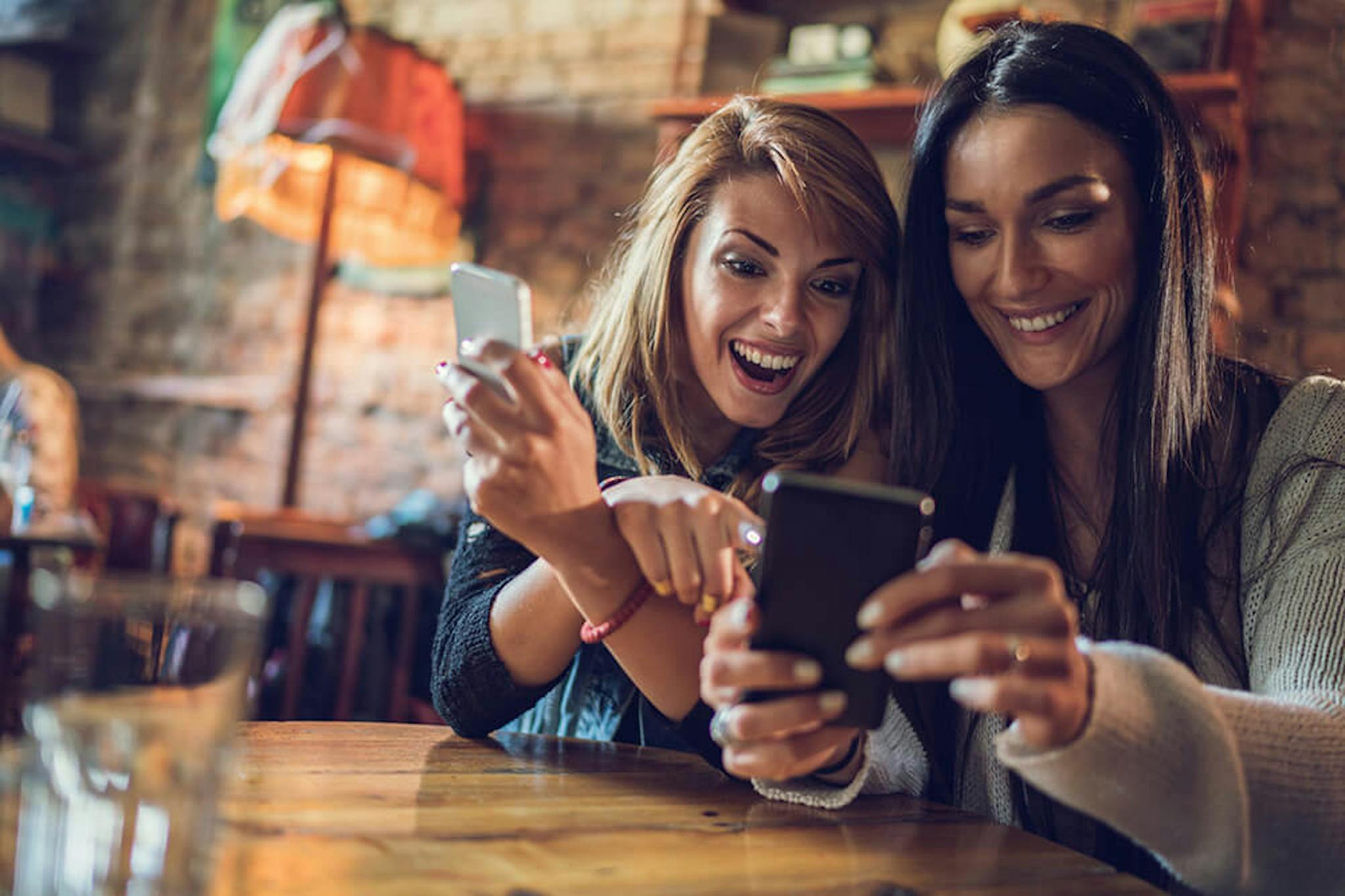 Women looking at cellphone