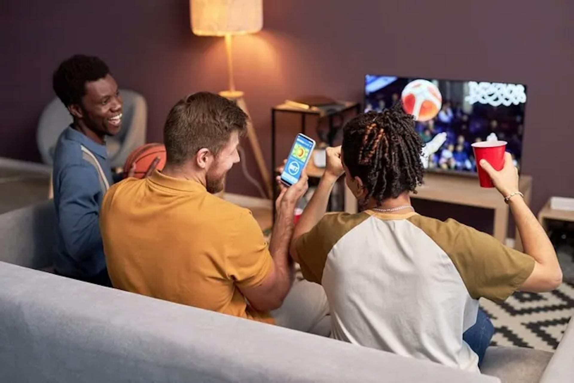 Men betting on sports games