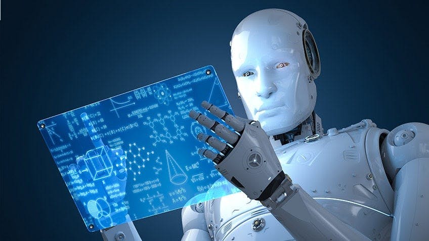 Robot analizando datos