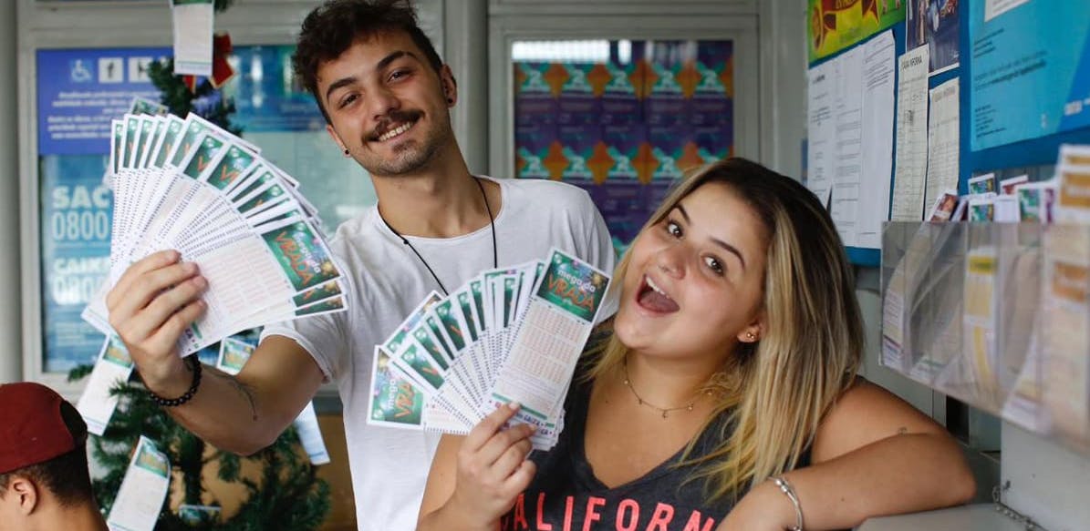 Couple with lottery tickets